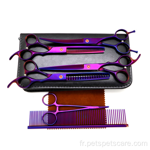 Outils de coupe de poils de chien ensemble de ciseaux de toilettage pour animaux